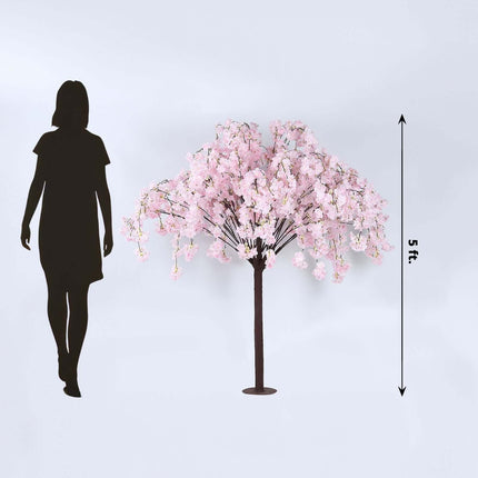 AliKopy 5ft Artificial Cherry Blossom Tree – Sturdy Base & Realistic T