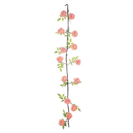 AliKopy 6ft Blush Silk Peony Garland - Faux Vine, Elegant Decor