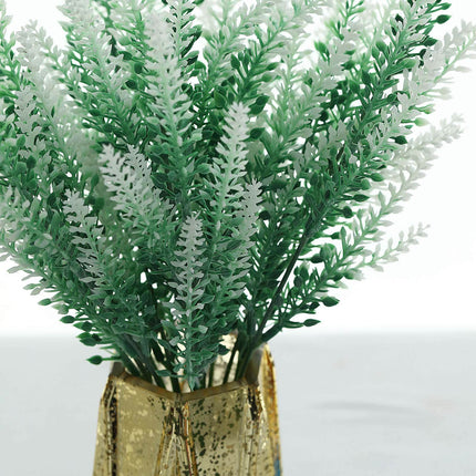 AliKopy 14" Artificial Lavender Flower Stems - Set of 4, Realistic Gre