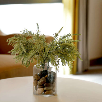 AliKopy 15" Artificial Sagebrush Fern Stems - Indoor Faux Plants, Real