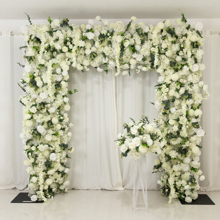 AliKopy 8ftx8ft Roll Up Flower Backdrop - Silk Roses & Hydrangeas