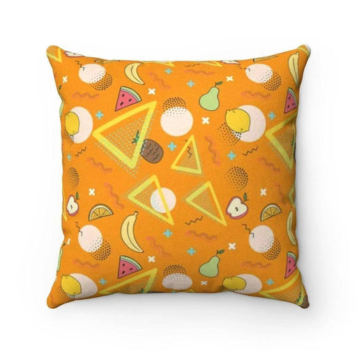 Summery Faux Suede Decorative Pillow with Dual Design