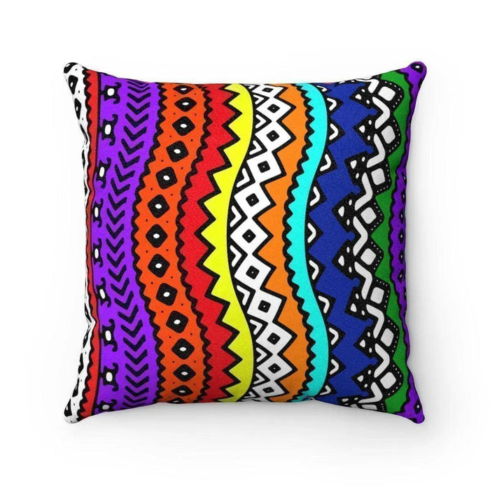 Reversible Tribal Decorative Pillow with Insert