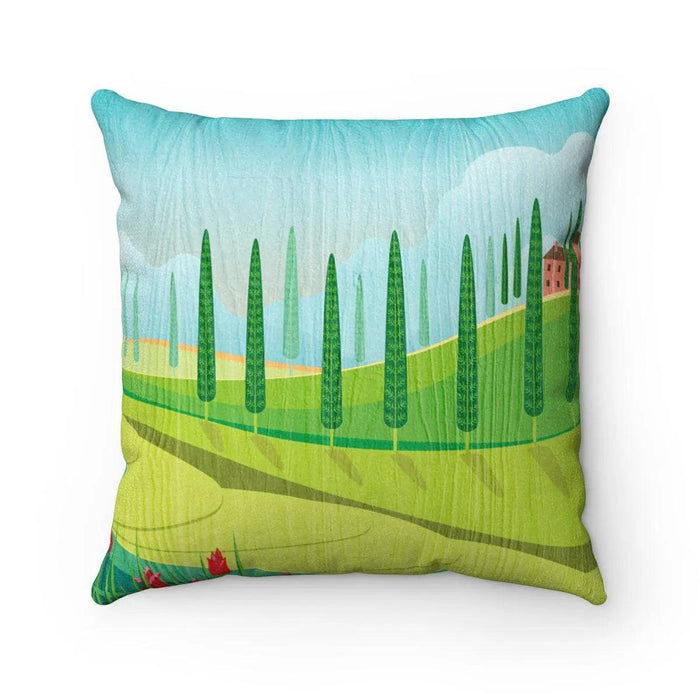 Luxurious Reversible Tuscany Throw Pillow Set with Vibrant Prints
