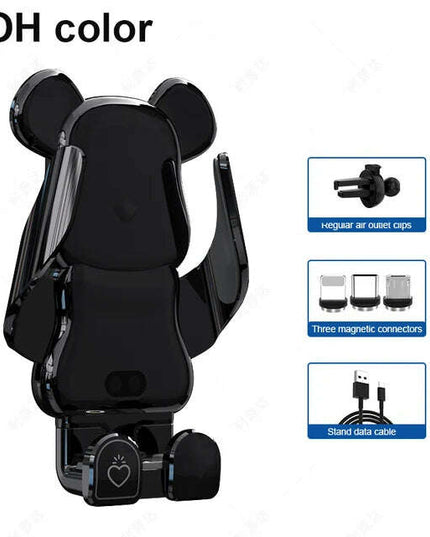Innovative 15W Wireless Fast Charging Car Phone Mount - Mobile Device Holder for Auto Accessories