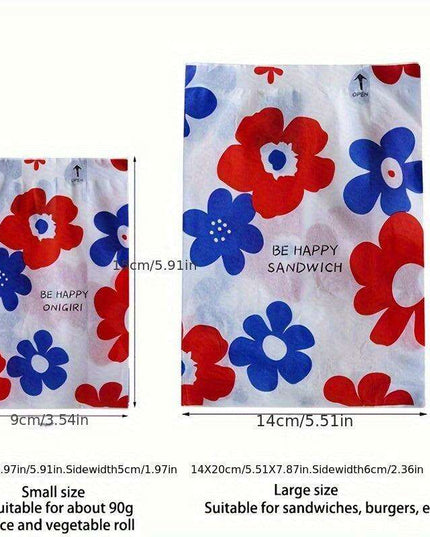 50-Pack Eco-Conscious Paper Bags for Takeaway Rolls and Sandwiches, Oil-Resistant, Microwave Safe