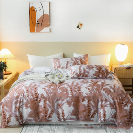 Peekaboo Studio Geometric Floral Quilt Cover & Pillowcase Set, Soft Fa