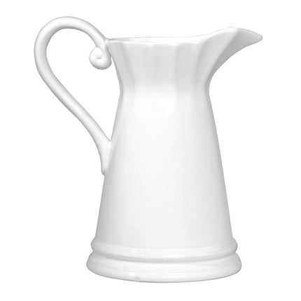 Maisie White Porcelain Pitcher - 8.5x6x9", Elegant Design & Durable