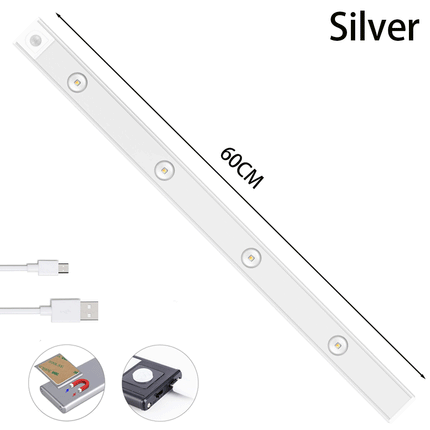 USB LED Night Light With Motion Sensor Ultra Thin Wireless Cabinet Wardrobe