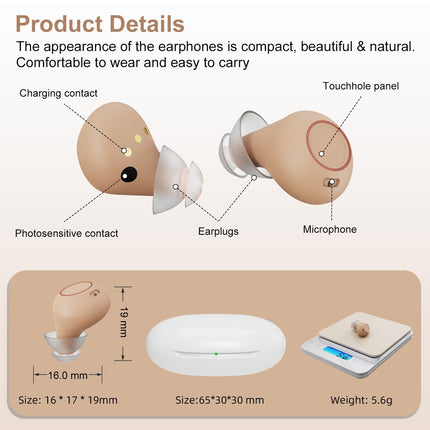 TWS Wireless Invisible In-Ear Sound Amplifier — Multi-Mode, 12-Hour Battery, Feedback-Free | Très Elite