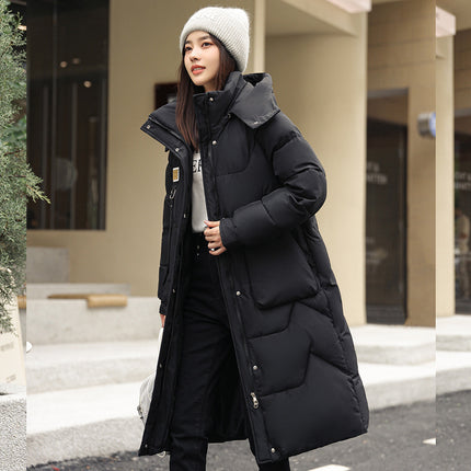 Peekaboo Studio Women's Mid-Length Thickened Coat with Detachable Hat