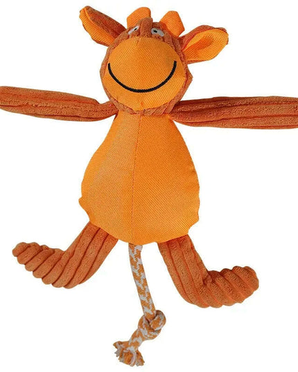 Plush Cartoon Animal Dog Toys - Bite-Resistant Cattle and Pig Designs