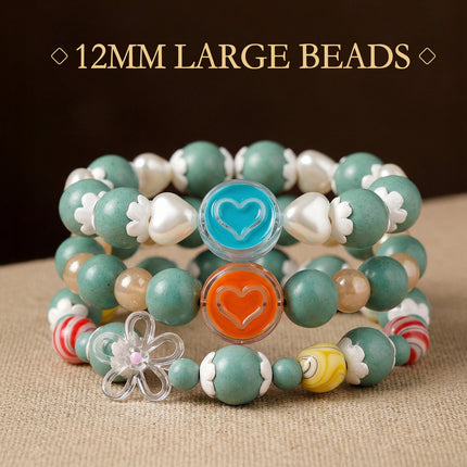 Jade, Amethyst & Turquoise Bead Bracelet, TCM-Inspired | Très Elite