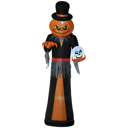 Homcom 12Ft Halloween Inflatable Pumpkin Reaper with LED Lights