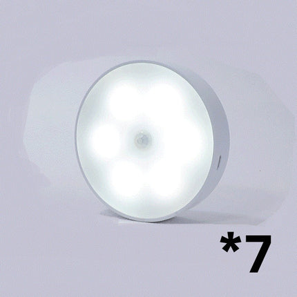 USB Rechargeable Motion Sensor Round LED Puck Light for Kitchen Cabinets