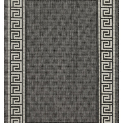 Sunshine Gc HAR2002 Anthracite 7'10" x 10'3" Indoor/Outdoor Rug, Durab