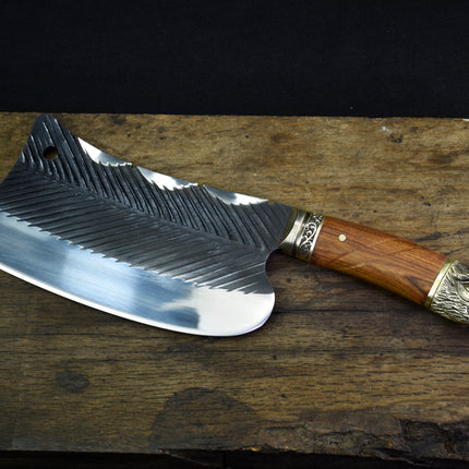 Raptor Bone Cutter — Rosewood Handle, Brass Fittings, 37 cm Blade