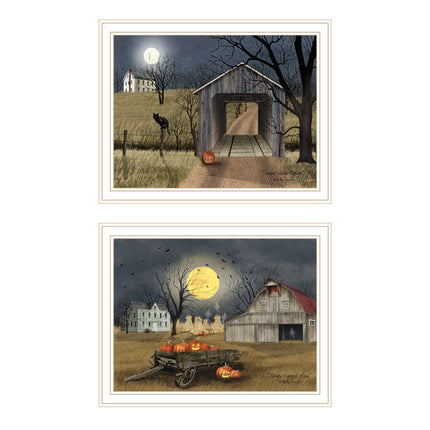 Billy Jacobs 2-Piece Halloween Wall Art Set - Framed Prints for Home D