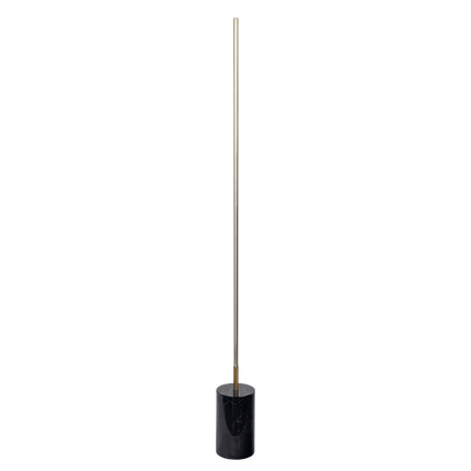 Room & Decor Prism Brass Gold LED Floor Lamp, Faux Marble Base, Switch