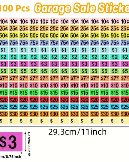 2100 Colorful Polka Dot Self-Stick Pricing Stickers for Yard Sales and Flea Markets, Matte Finish, Fun Rectangular Tags