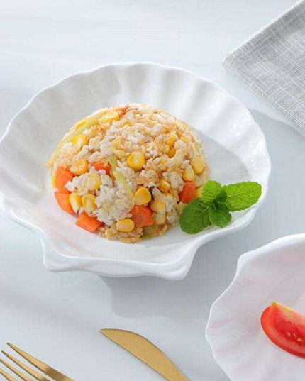 Charming Scalloped White Ceramic Dish with Timeless Elegance