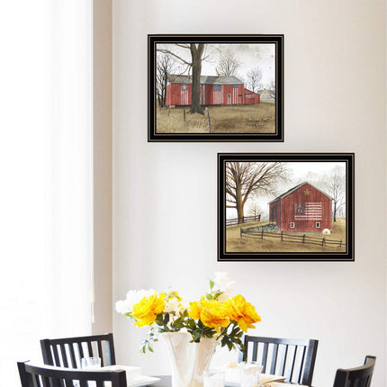 Billy Jacobs 2-Piece All American Barns Wall Art Set - Black Framed