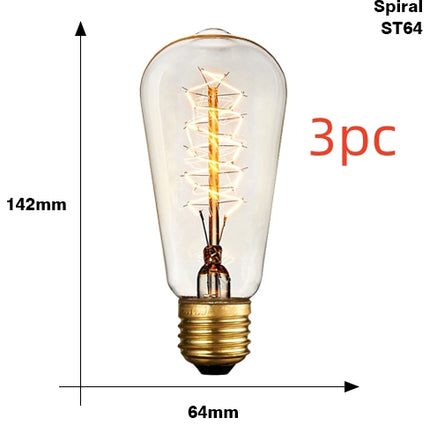 Peekaboo Studio Edison Bulb E27 40W ST64 Retro Filament Lighting