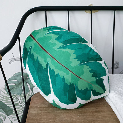 Peekaboo Studio Tropical Plant Leaves Pillow - Soft Fabric & Vibrant D