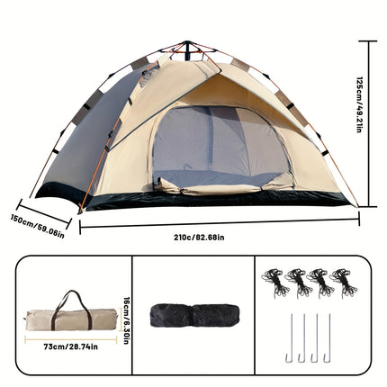 AliKopy Quick-Open 4-Person Camping Tent with UV Protection & Waterpro