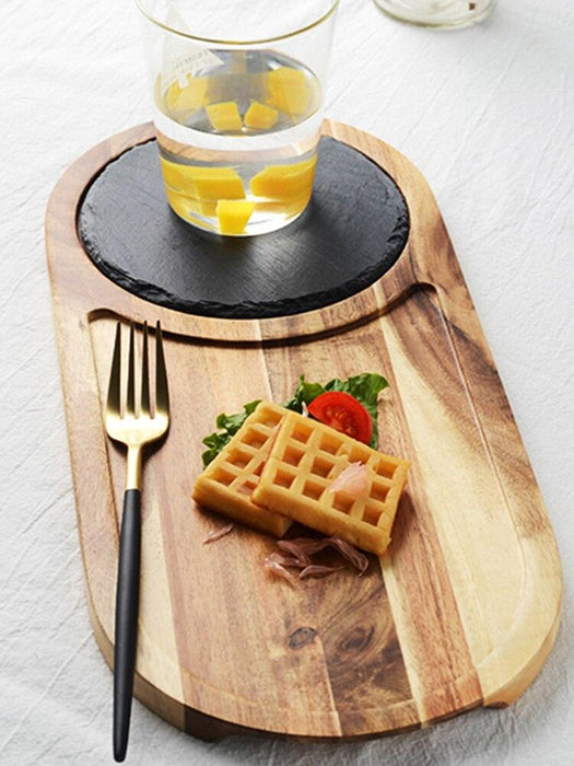 Exquisite Holiday Wooden Serving Plates Set