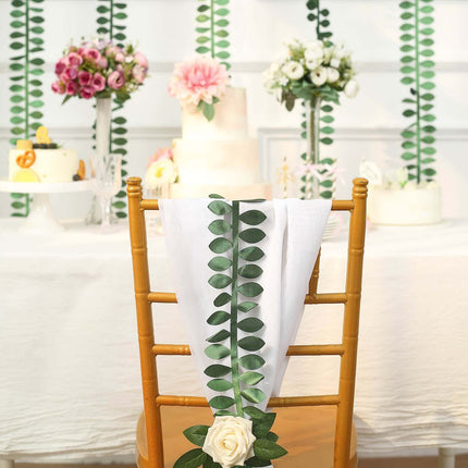 AliKopy Taffeta Ribbon Sash - 50ft Green with 4" Leaf Petal Design