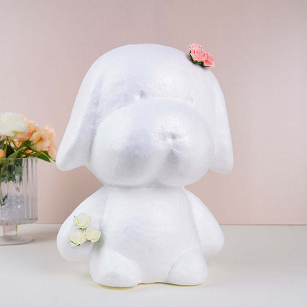 AliKopy 12.5" DIY White 3D Modeling Styrofoam Puppy - Craft Foam Anima