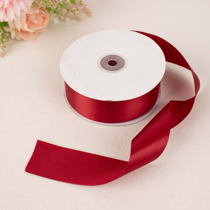 AliKopy 50 Yards 1.5" Burgundy Decorative Satin Ribbon - Smooth Finish