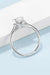Elegant Lab Created Diamond Ring with Moissanite Accents and Sterling Silver Detail