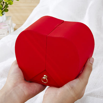 Peekaboo Studio Apple Rose Jewelry Box - Elegant Necklace & Ring Holde