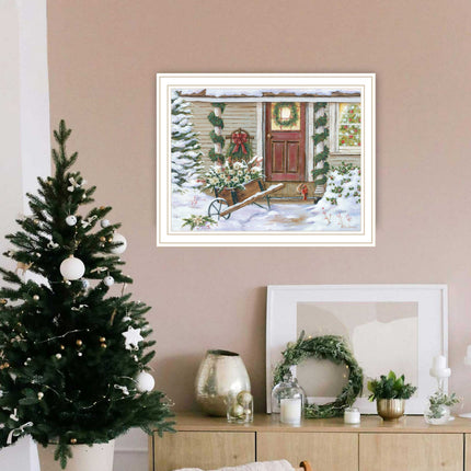 Pam Britton Holiday Porch Wall Art - Framed, Farmhouse Style Decor