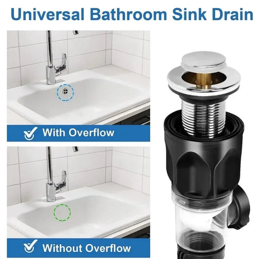 Flexible Drainage System Kit for Bathroom and Kitchen - Easy Install Anti-Clog Design