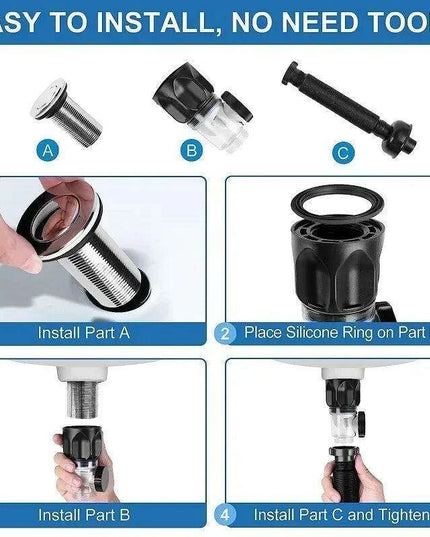 Versatile Tool-Free Sink Drainage Kit with Clog-Resistant Features for Kitchen and Bathroom