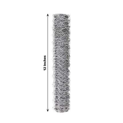 AliKopy 12"x16ft Galvanized Hexagonal Chicken Wire Mesh - Durable & Ve