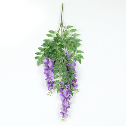 AliKopy 55" Cream Purple Silk Wisteria Vine Canopy with Interchangeabl