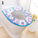 Floral Elegance Coral Fleece Toilet Cover - Warm, Comfortable, and Stylish Seat Lid Pad