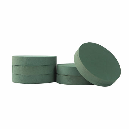 AliKopy 6 Pack Green Floral Foam Blocks - 6" Round Wet Styrofoam Brick