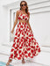 Floral Vacation Set with Tie Shoulder Top and Tiered Maxi Skirt