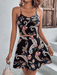 Chic Floral V-Neck Cami and Skirt Set