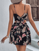Chic Floral V-Neck Cami and Skirt Set