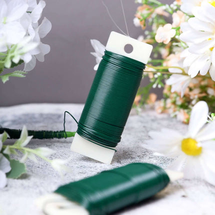 AliKopy 2 Pack 20 Gauge Green Floral Wire - 38 Yards for DIY Crafts