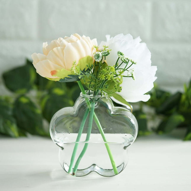 AliKopy 3-Pack Glass Wall Vases - Modern Hanging Planters, Flower-Shap