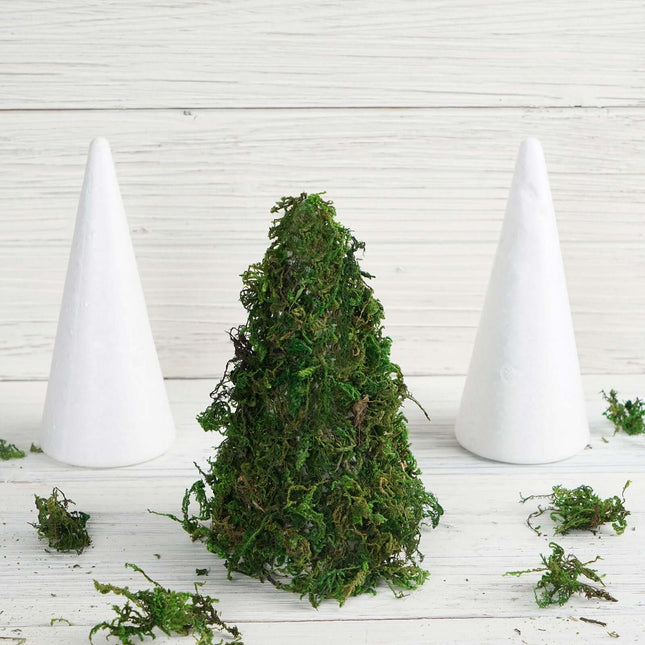 AliKopy 24 Pack 6" White Styrofoam Cones for DIY Crafts - Versatile &