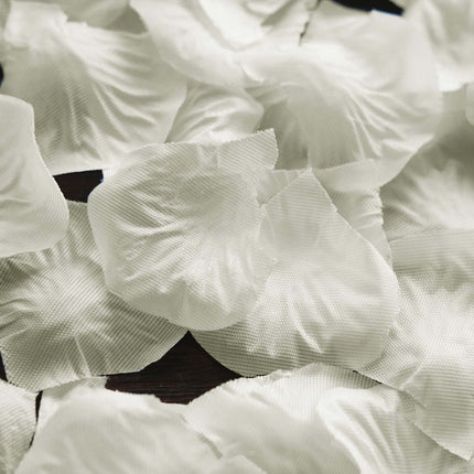 AliKopy 500-Pack Ivory Silk Rose Petals - Round Design, Table Decor