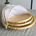 Rattan Mesh-Covered Handwoven Food and Fruit Storage Basket for Pest-Free Storage